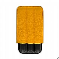 Δερμάτινη Πούροθήκη Les Fines Lames με Τρεις Θέσεις (Black & Yellow)
