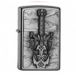 Zippo Sword Emblem με Ανάγλυφο Σχέδιο [GR9027]
