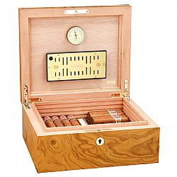 Adorini Salento Olive Burl Medium Υγραντήρας Ισπανικού Κέδρου 60 Πούρων