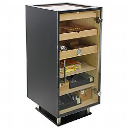 Adorini Υγραντήρας 500+ Πούρων Prato Glass Top Deluxe Black