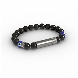 Βραχιόλι με Punch 7mm Les Fines Lames - Nazar Eye (10mm Χάντρες) Large