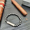 Βραχιόλι με Punch 7mm Les Fines Lames - Oscuro Gold Skull II (8mm Χάντρες) Large