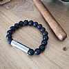 Βραχιόλι με Punch 7mm Les Fines Lames - Steel Lava (10mm Χάντρες) Large