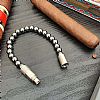 Βραχιόλι με Punch 7mm Les Fines Lames-Stainless Steel Hematite (8mm Χάντρες) Large