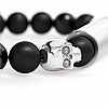 Βραχιόλι με Punch 7mm Les Fines Lames Oscuro Matte Skull I (8mm Χάντρες)