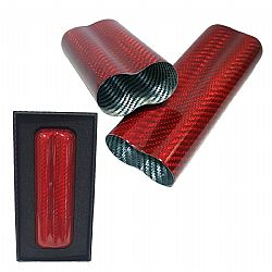 Πουροθήκη Δύο Θέσεων Από Ανθρακόνημα Red (Carbon Fiber)