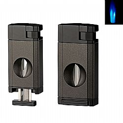 Μεταλλικός Αναπτήρας Winjet Με 2-Jet και V-Cut (Black)
