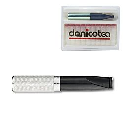 Πίπα Βιομηχανικού Τσιγάρου Denicotea Black & Silver Ejector